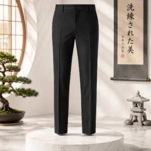 Japanese Formal Pants for Men – Premium Stretch Slim Fit Office Trousers