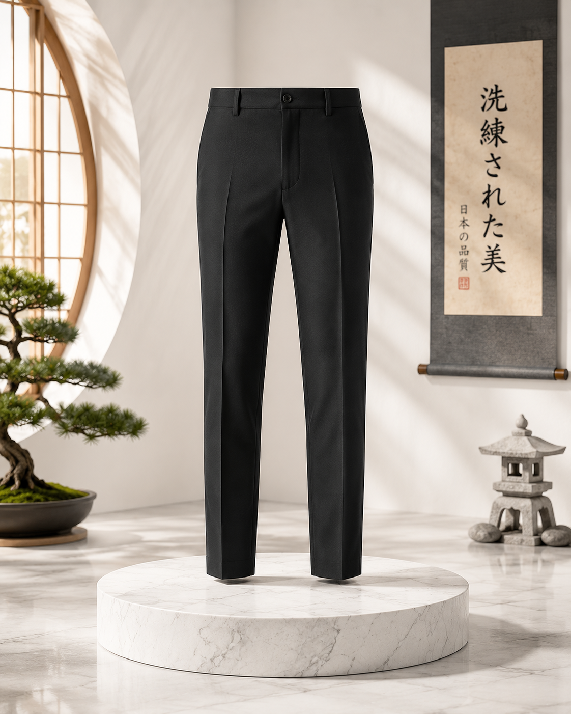 Japanese Formal Pants for Men – Premium Stretch Slim Fit Office Trousers
