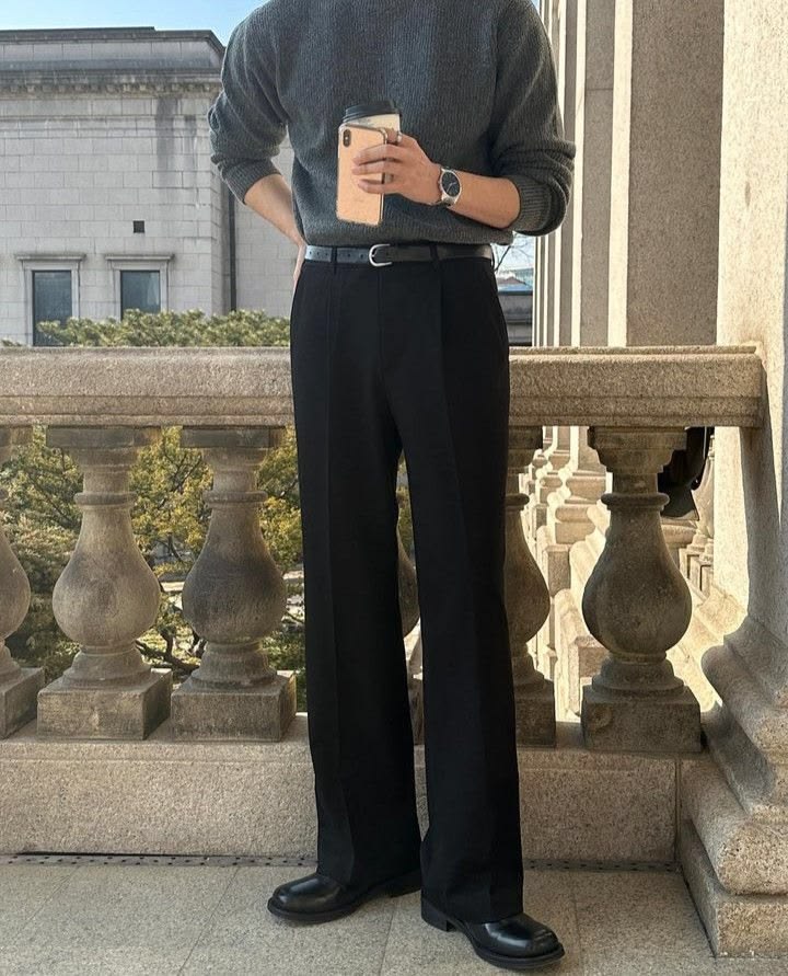 Japanese Formal Pants for Men – Premium Stretch Slim Fit Office Trousers - Image 3